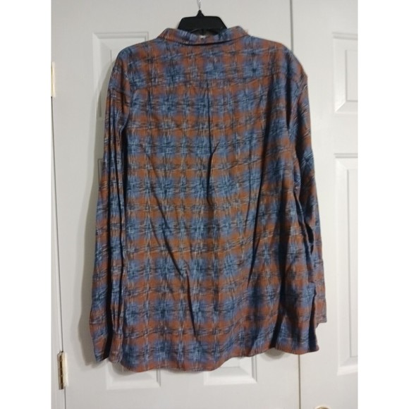 NWT Men's Solaris Big&Tall Button Down Shirt Size 2XB Blue/Rust - Picture 6 of 7
